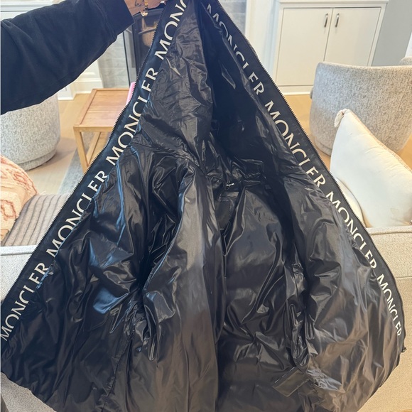 Moncler Shiny Black Hooded Jacket